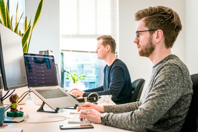 Modern workspace with automation tools